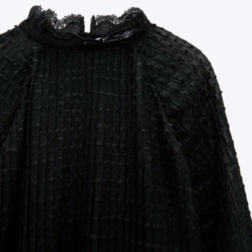 Swiss dot sheer blouse - Picture 8 of 8